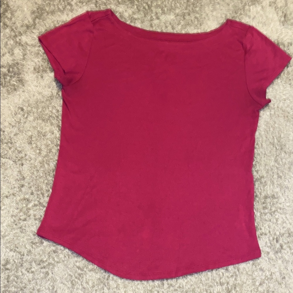 Must Bundle For $3 Deal. Workshop juniors L pink shortsleeve top